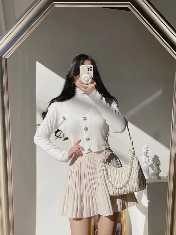 パンツ裏地ソフトプリーツミニスカート | mirangmirang | 詳細画像49