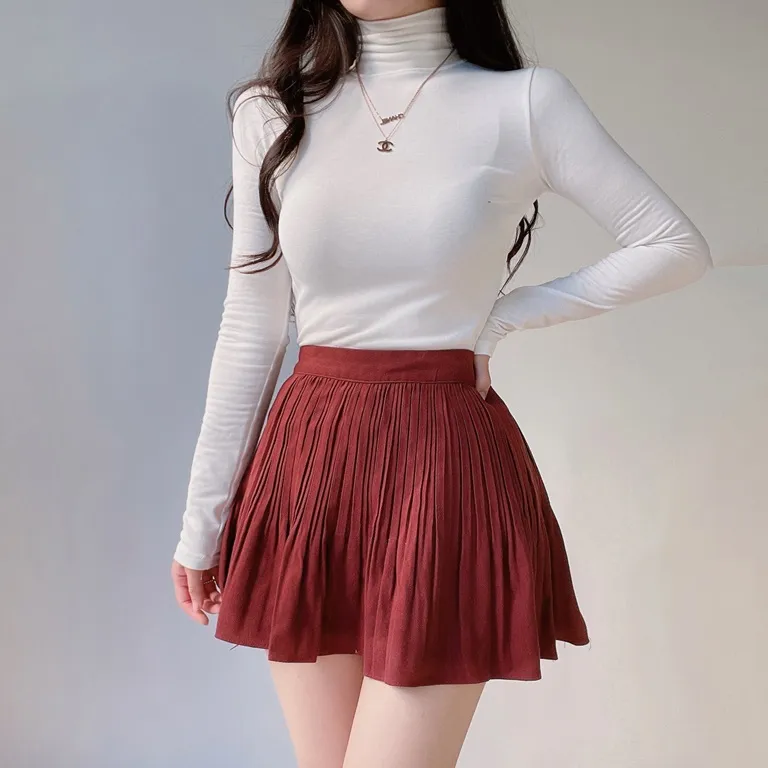 パンツ裏地ソフトプリーツミニスカート | mirangmirang | 詳細画像54