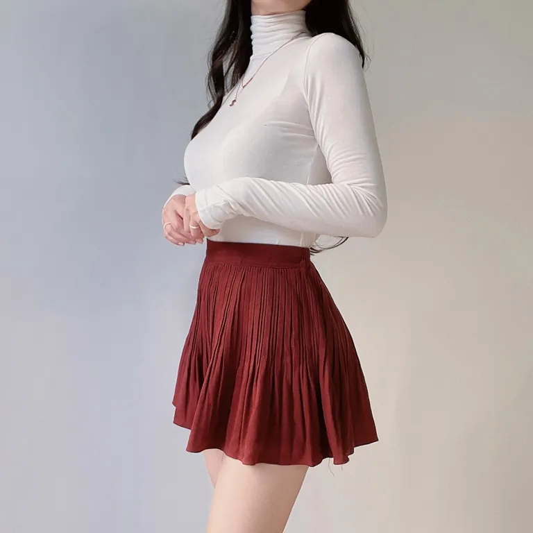 パンツ裏地ソフトプリーツミニスカート | mirangmirang | 詳細画像56