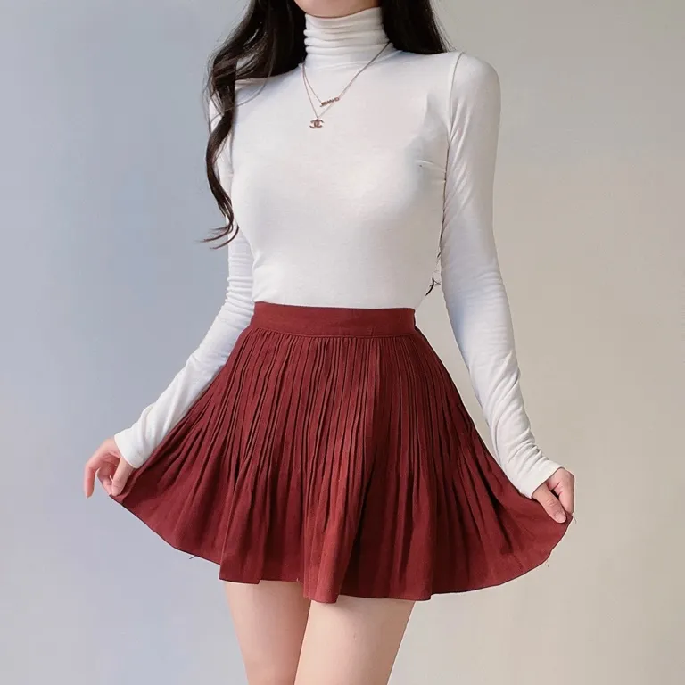 パンツ裏地ソフトプリーツミニスカート | mirangmirang | 詳細画像57