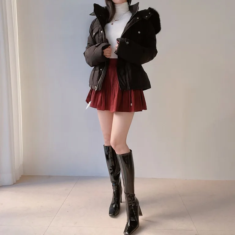 パンツ裏地ソフトプリーツミニスカート | mirangmirang | 詳細画像61