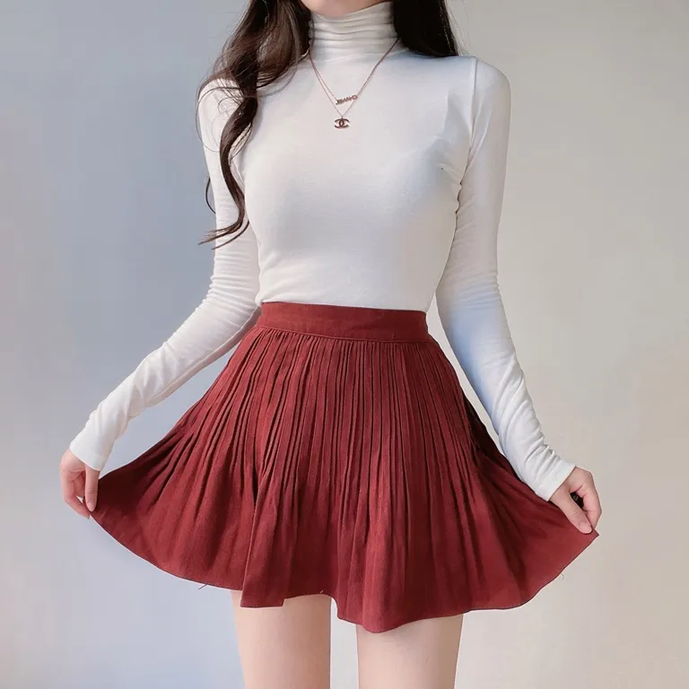 パンツ裏地ソフトプリーツミニスカート | mirangmirang | 詳細画像67