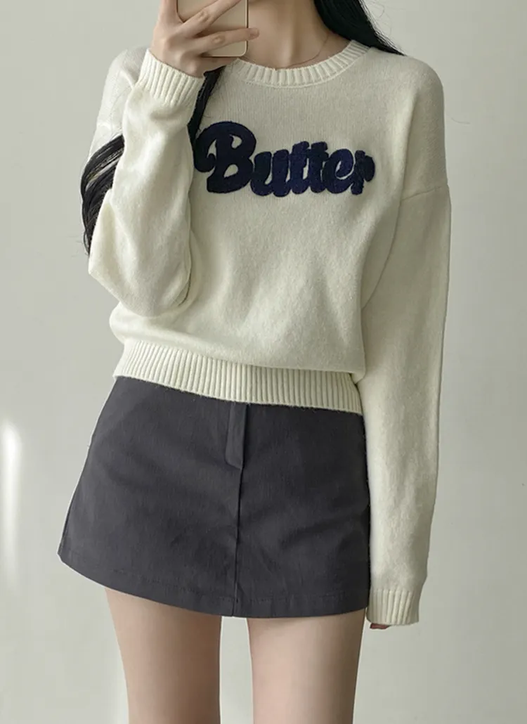 Butterボアレタリングニット | dangosister | 詳細画像1