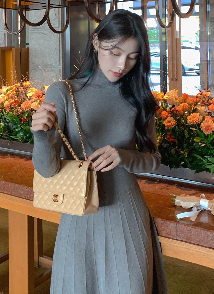 GIRL｜タートルネックニットフレアロングワンピース | Rakuten Fashion(楽天ファッション／旧楽天ブランドアベニュー)MQ7887