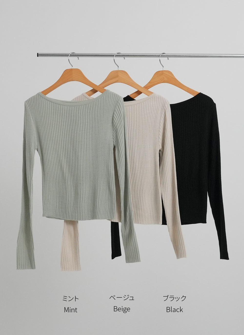 リブクロップドボートネックニット | DHOLIC | 詳細画像11