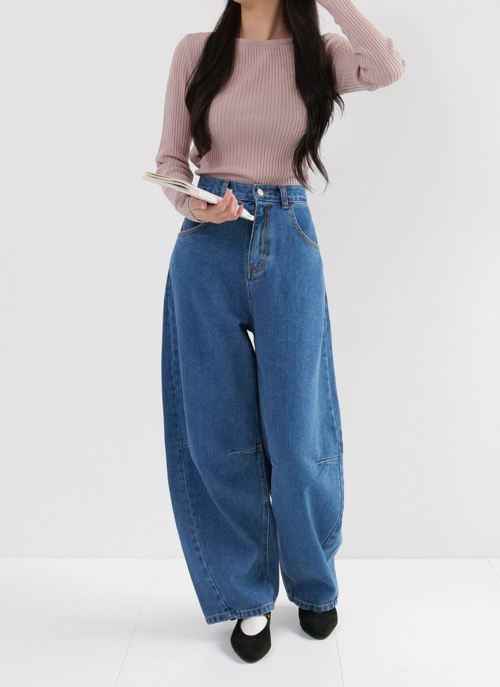 リブクロップドボートネックニット | DHOLIC | 詳細画像5