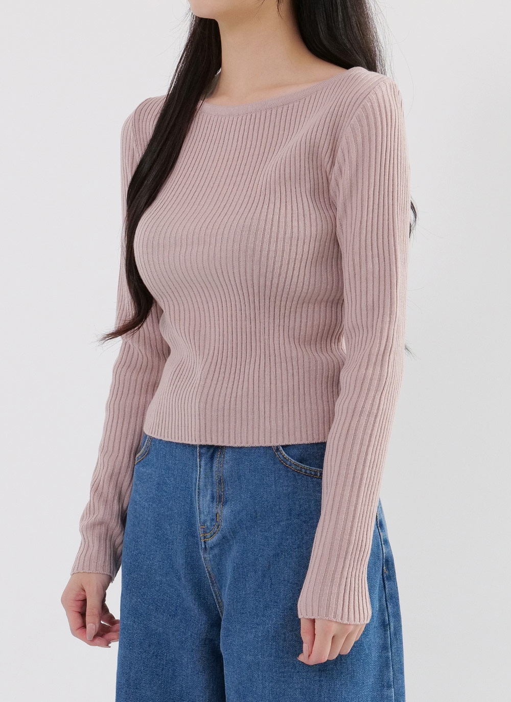 リブクロップドボートネックニット | DHOLIC | 詳細画像9