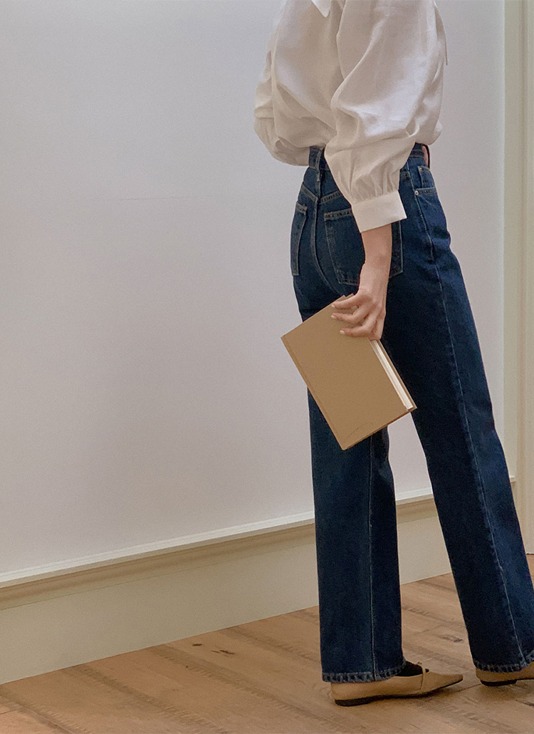 ユニクロ ストレートデニム ズボン ウエスト63 5 デニムパンツ