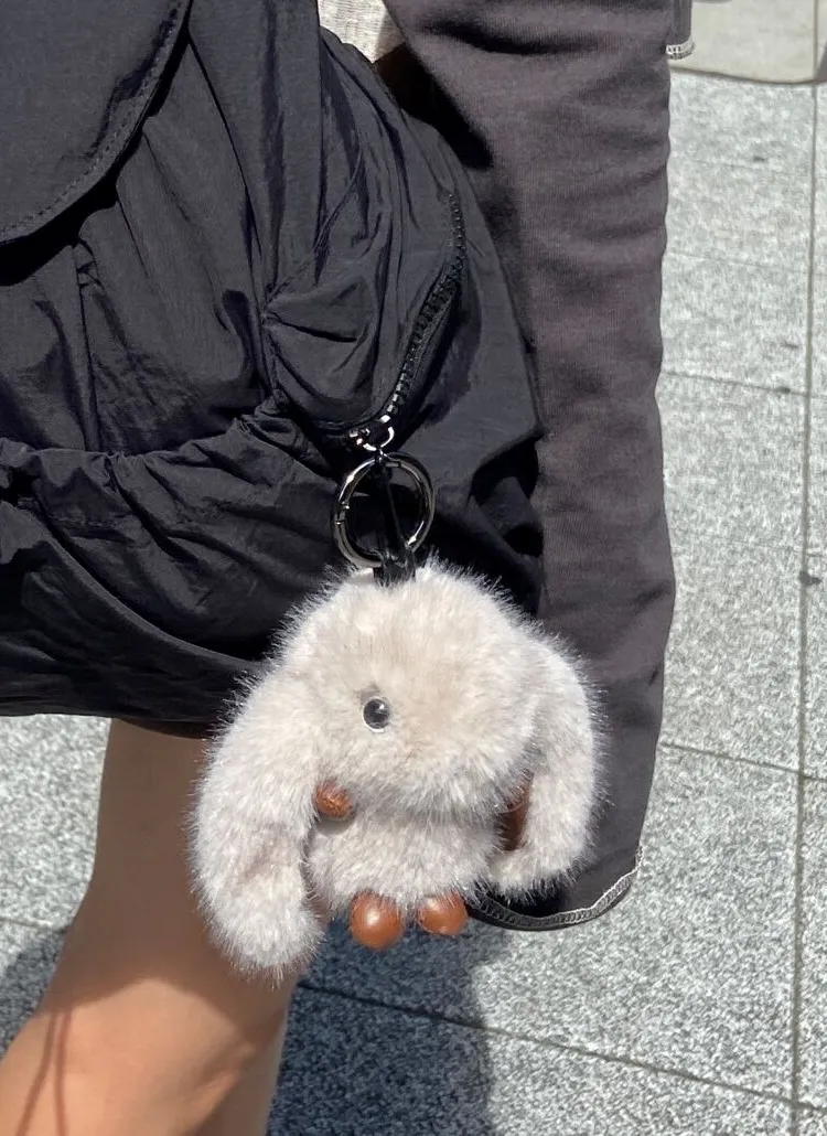 ふわふわラビットキーリング | mandarinetree | 詳細画像1