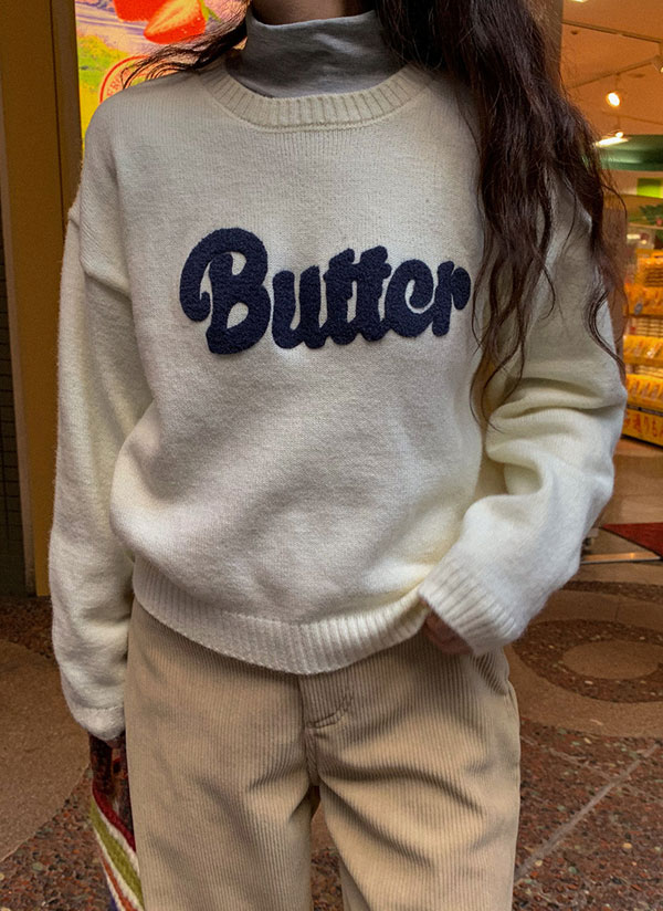Butterボアレタリングニット | レディースファッション通販 - DHOLIC