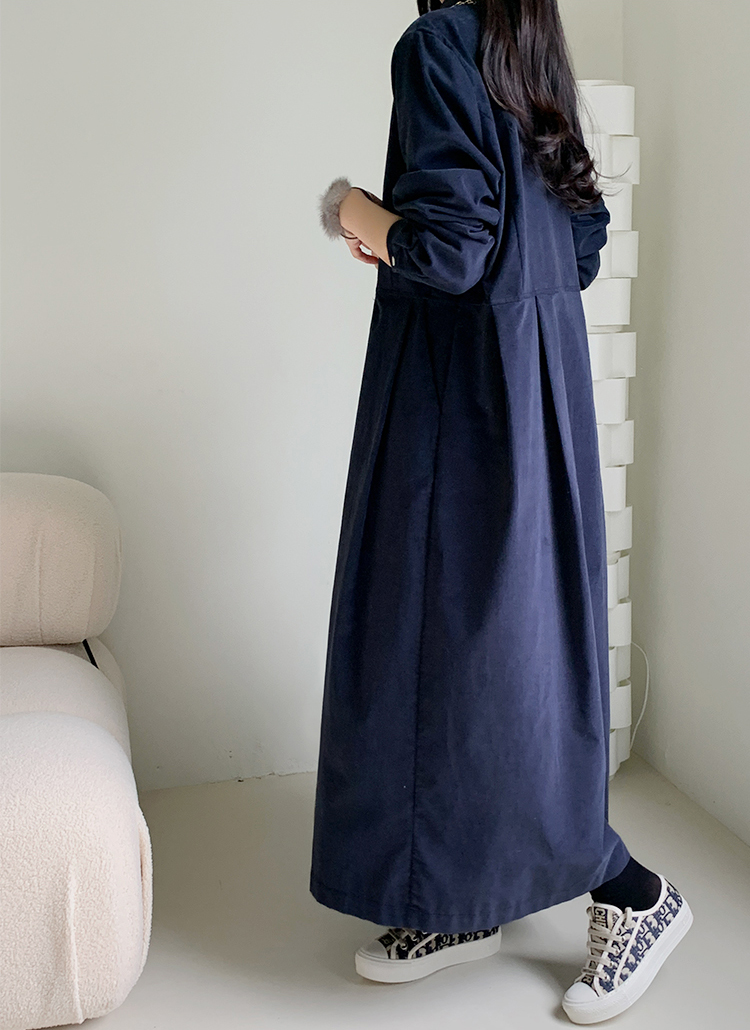 【美品】apolina コーデュロイ ワンピース フライフロントコーデュロイワンピース | レディースファッション通販