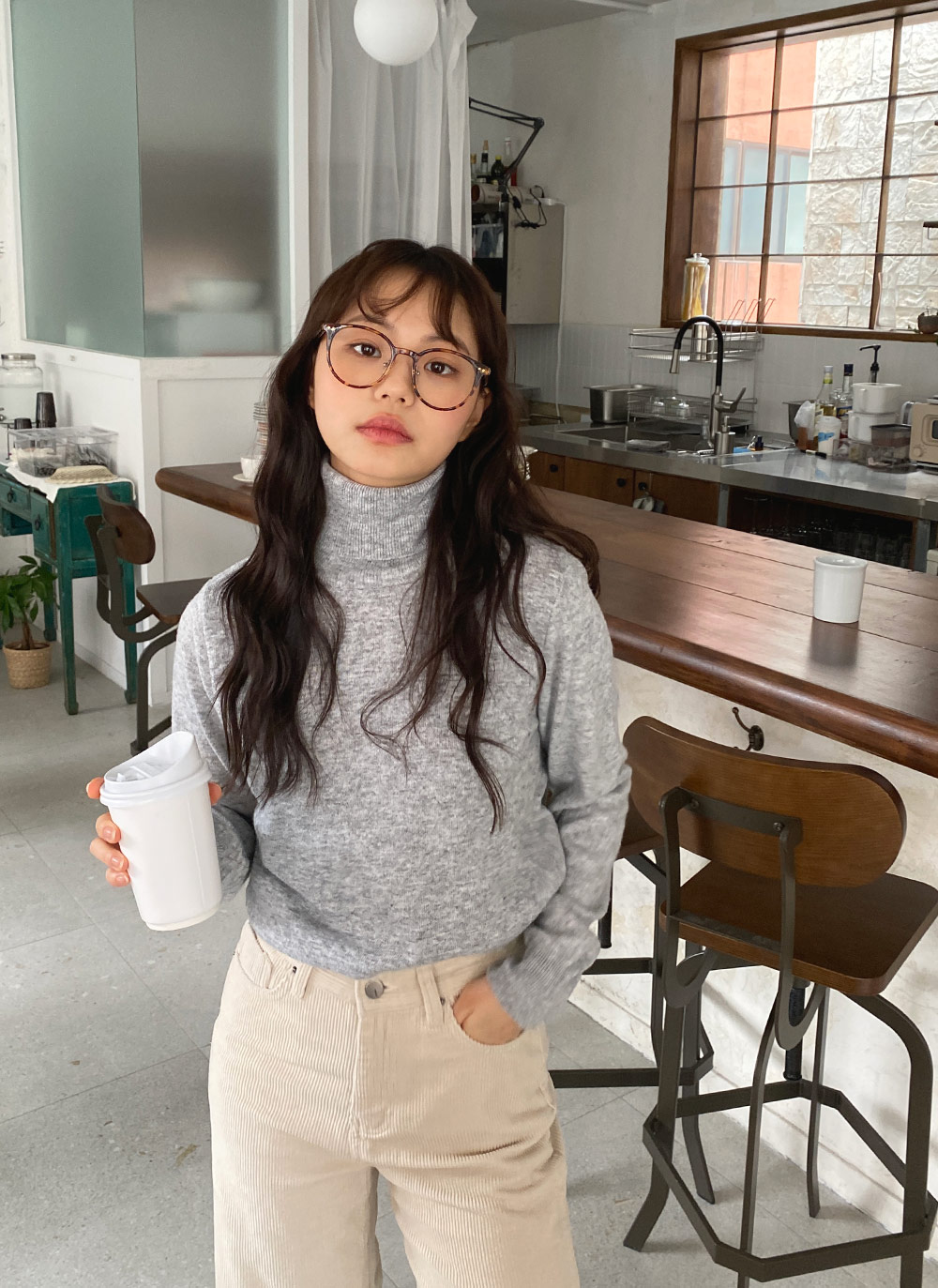 カシミヤ混タートルネックニット | 詳細画像20