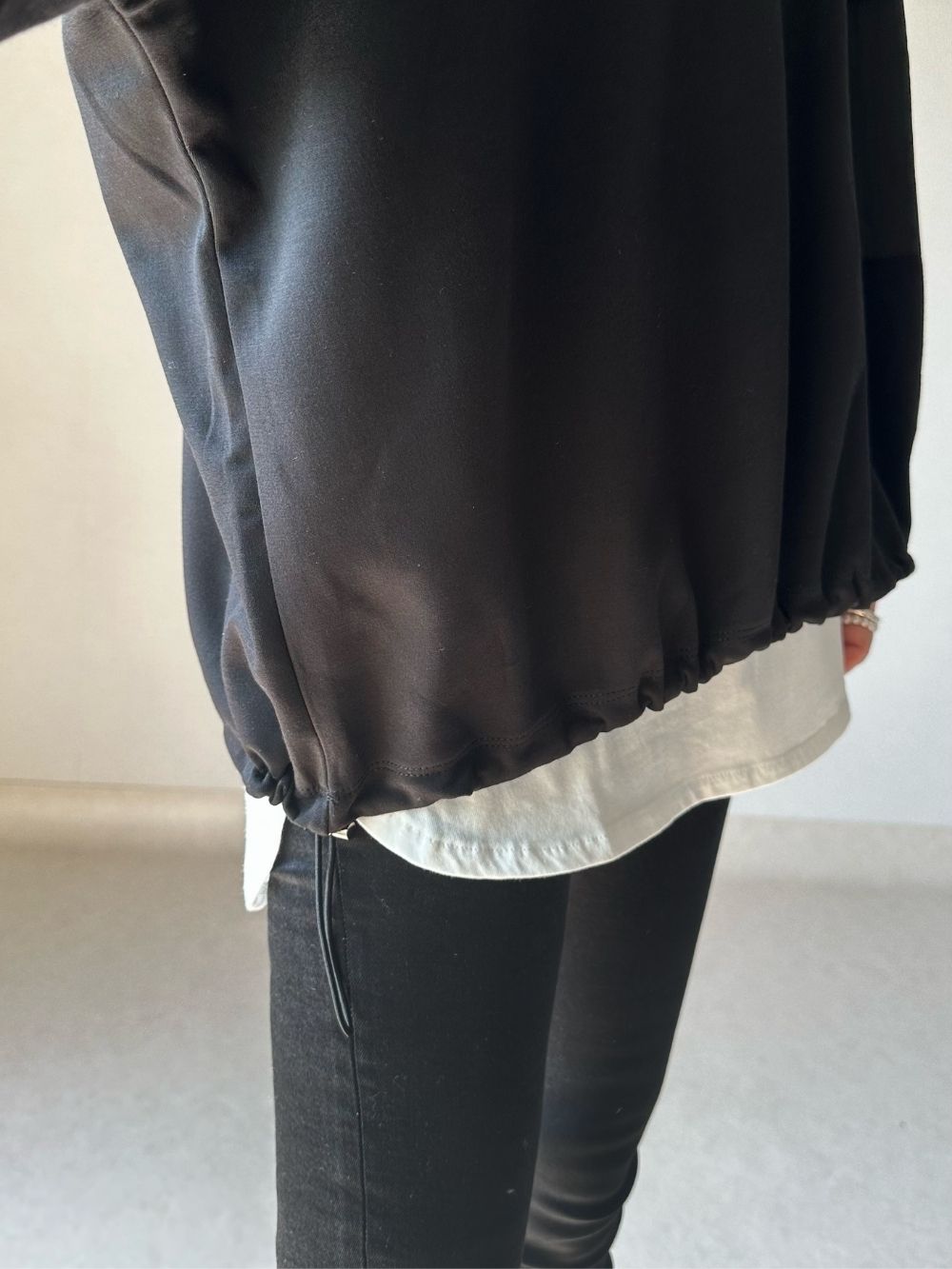 異素材ポケット裾ドロストスウェット | 詳細画像9