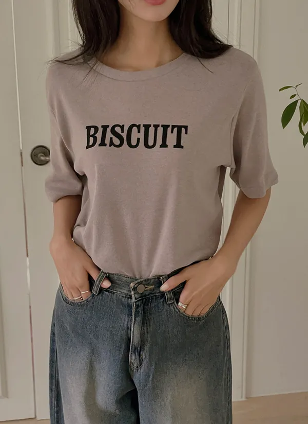 ピーチ起毛BISCUIT半袖Tシャツ | fromiss | 詳細画像1