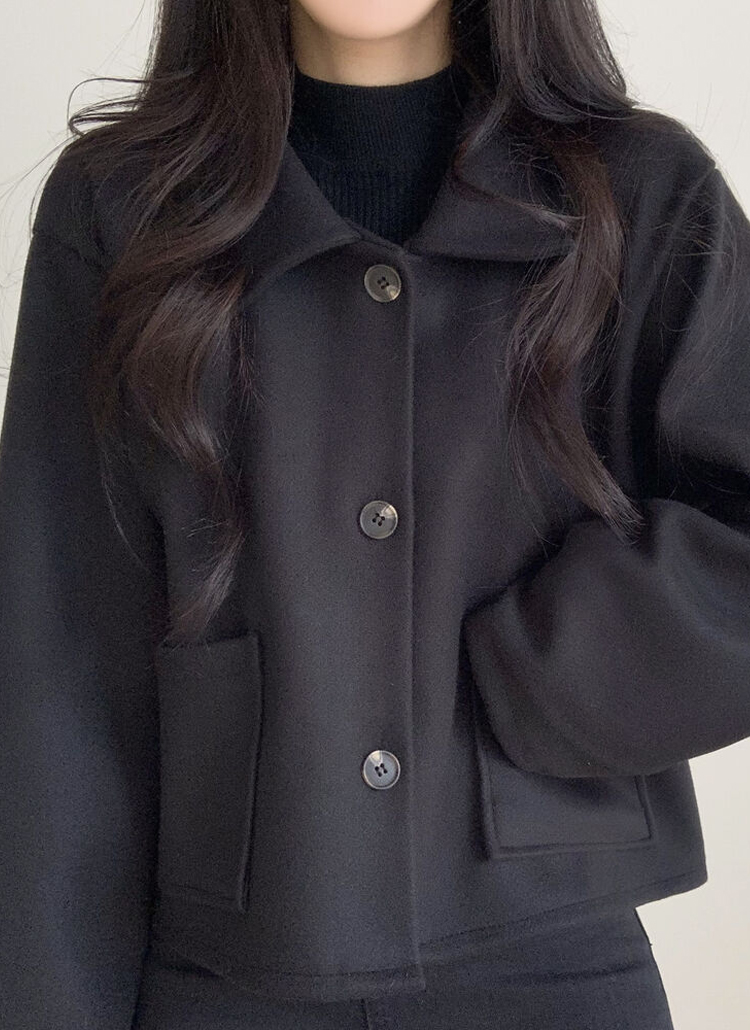 カラーボタンクロップドジャケット | レディースファッション通販 - DHOLIC