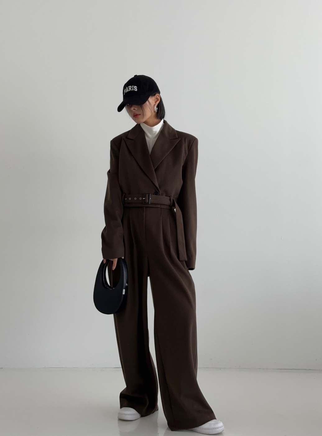 キルト裏地ベルト付ジャケット&ワイドスラックスSET | 詳細画像2