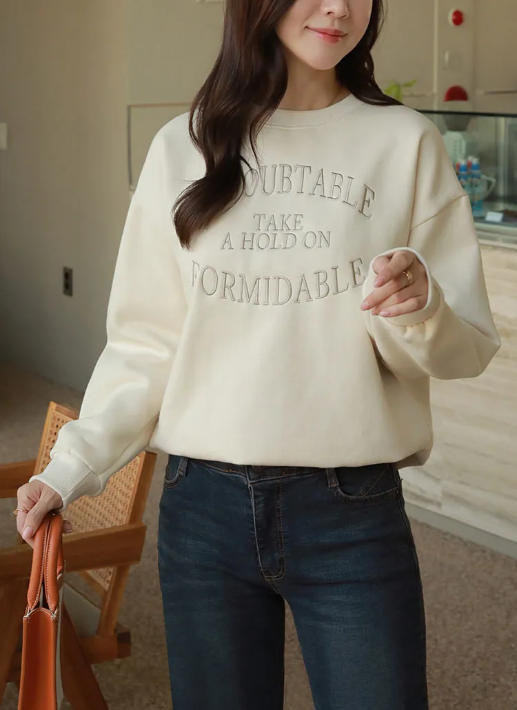 裏起毛英字刺繍スウェット | clicknfunny | 詳細画像1