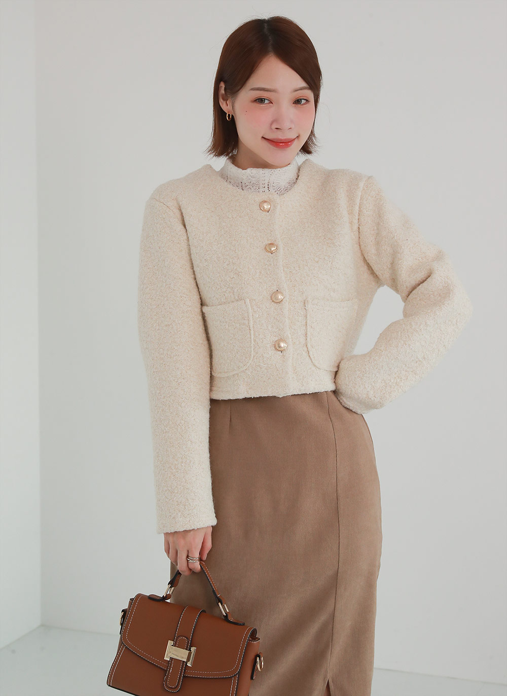 ウール混ゴールドボタンジャケット | DHOLIC | 詳細画像5