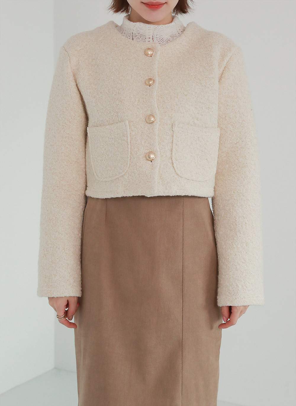 ウール混ゴールドボタンジャケット | DHOLIC | 詳細画像13