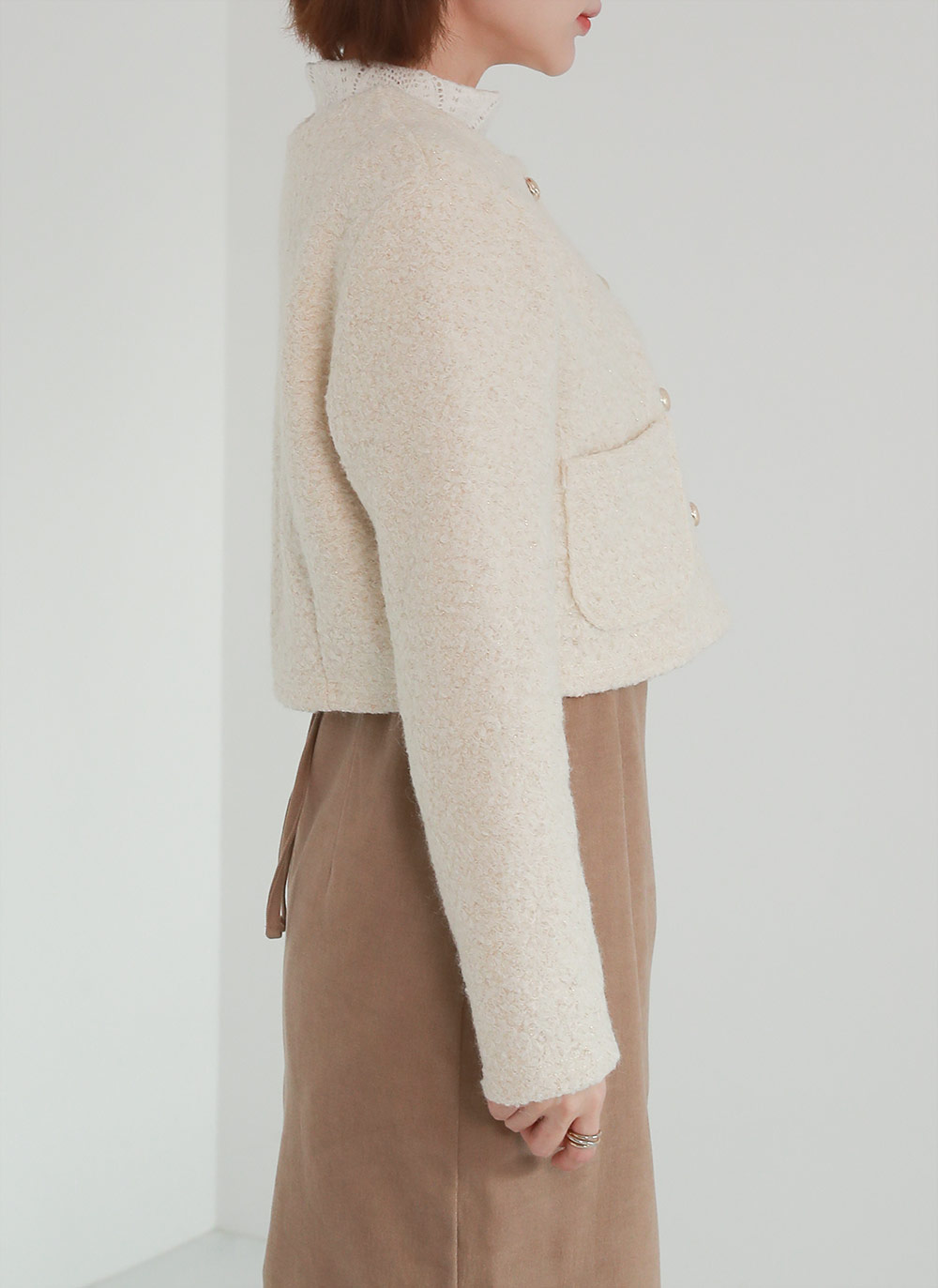 ウール混ゴールドボタンジャケット | DHOLIC | 詳細画像14