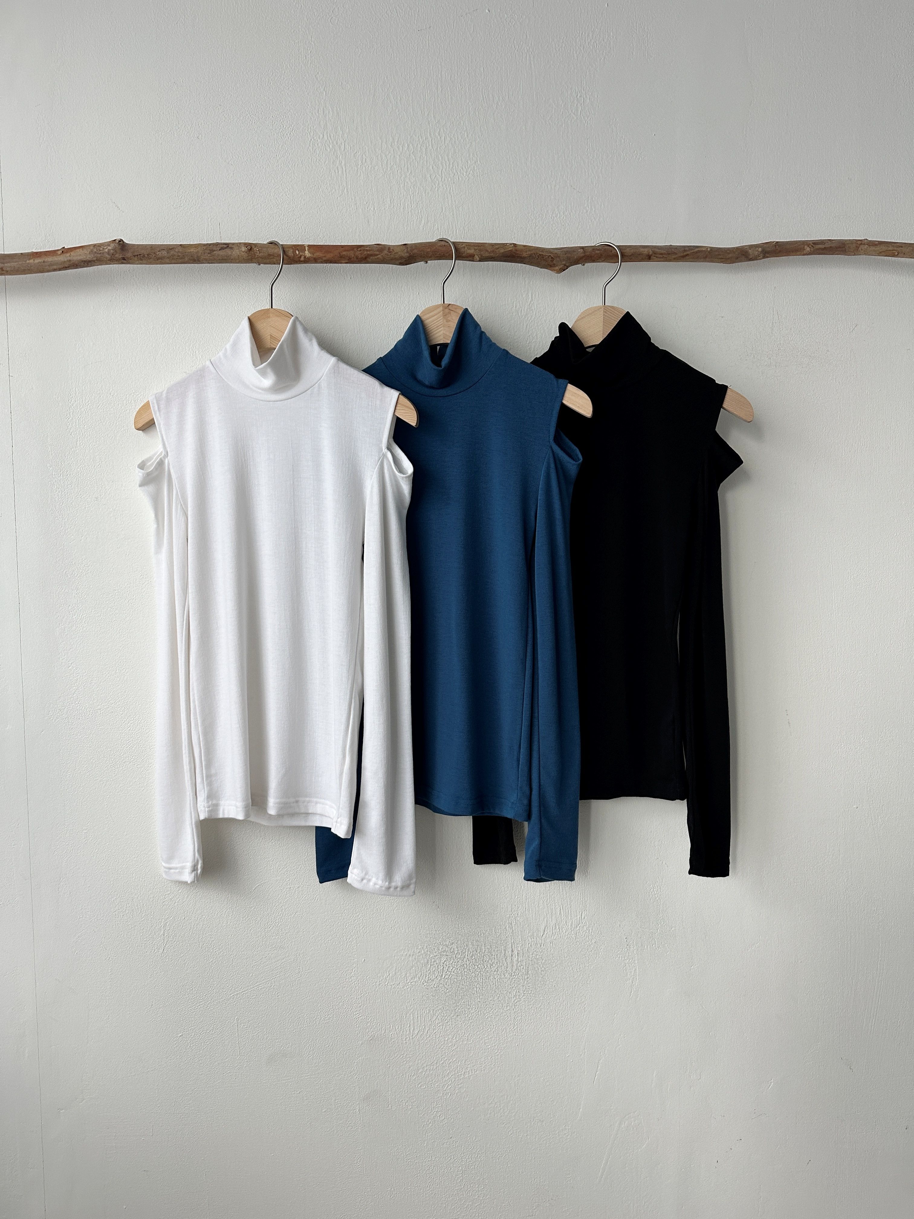ハイネックオープンショルダー長袖Tシャツ | 詳細画像9