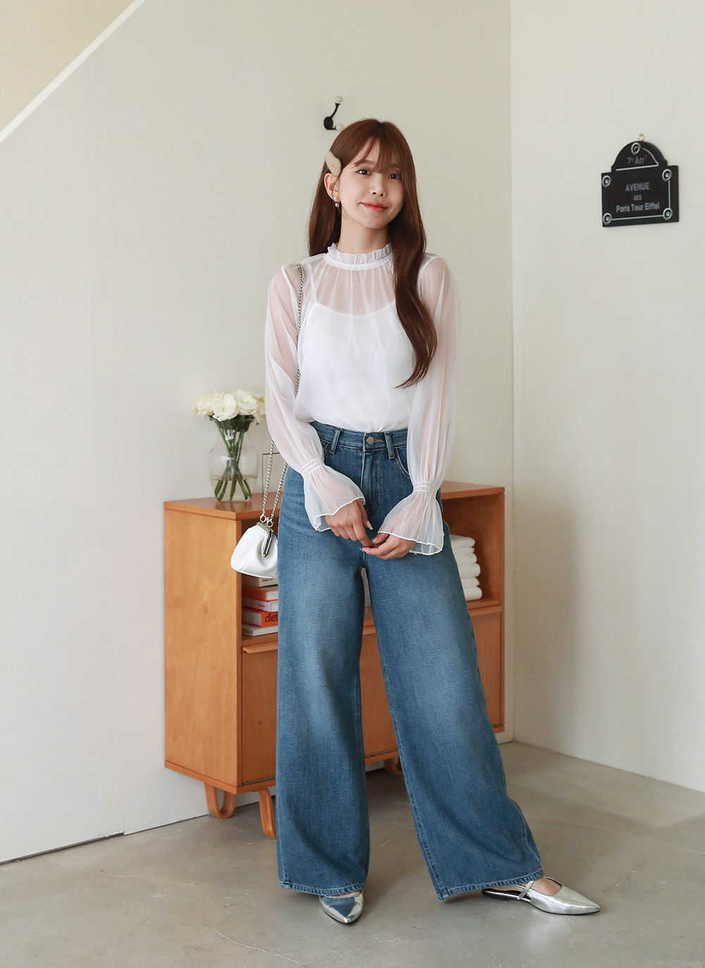 バックサイドポケットワイドデニムパンツ | DHOLIC | 詳細画像10