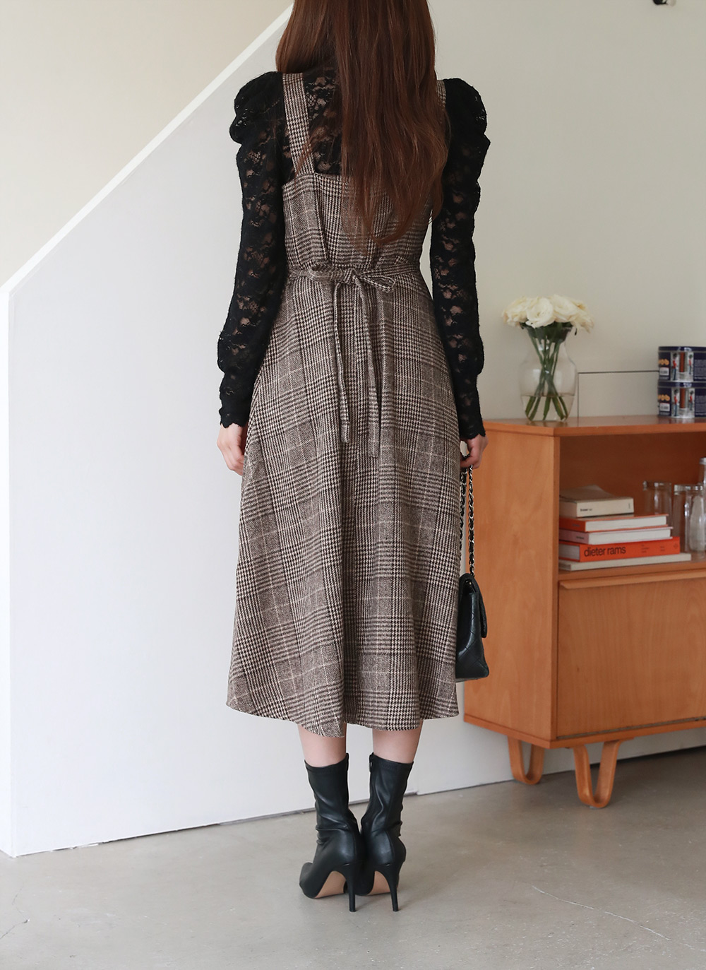 ウール混リボンチェックビスチェワンピース | DHOLIC | 詳細画像21