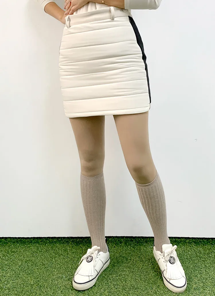 裏起毛Hライン中綿スカートパンツ | voer | 詳細画像1