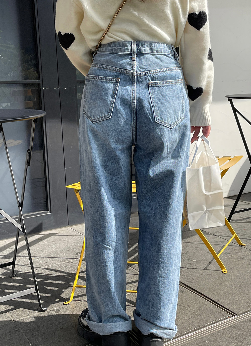 ダークブルー ストレートレッグパンツ サイズ3 ダークブルー