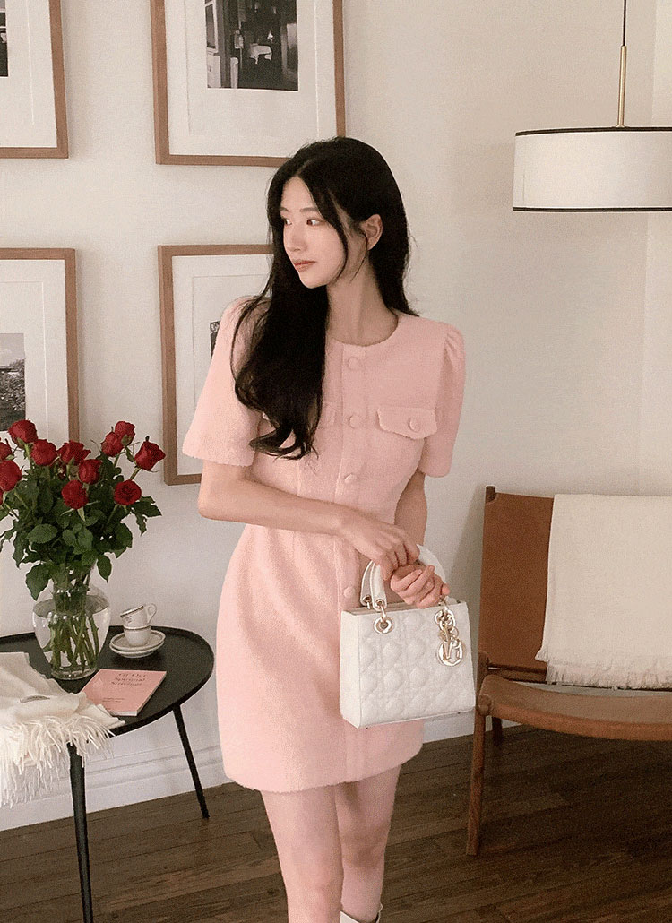 2TYPEブークレツイードワンピース | レディースファッション通販 - DHOLIC