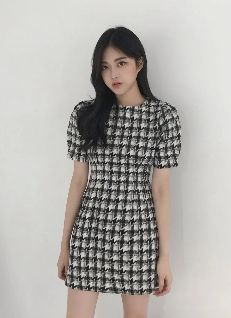 ツイードパフミニワンピース | uenough | 詳細画像1