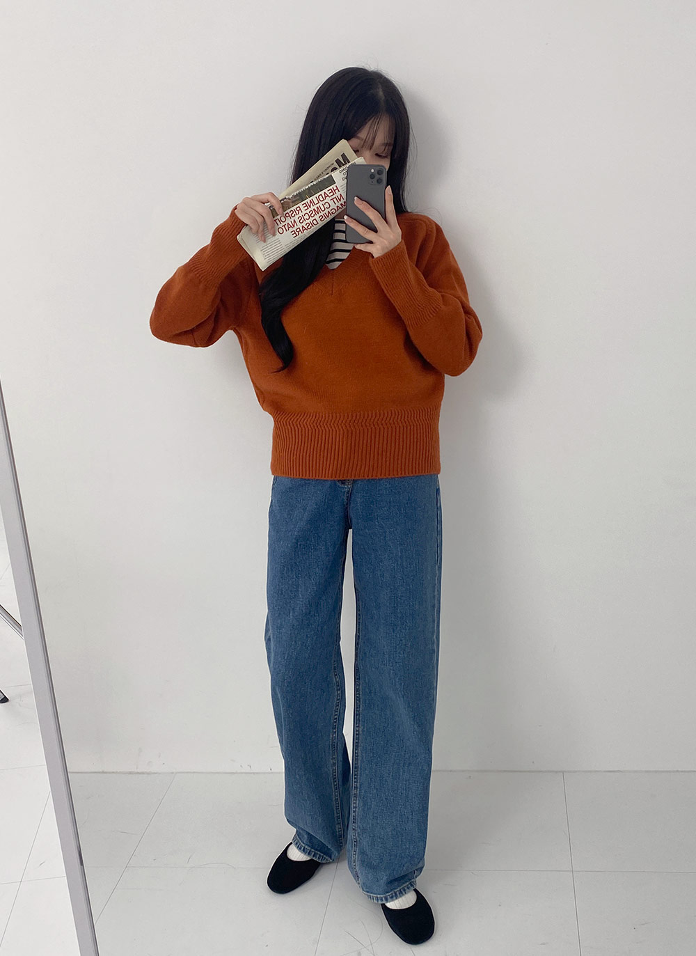 裏起毛ストレートデニムパンツ | DHOLIC | 詳細画像5