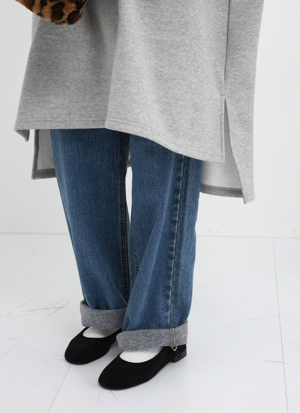 裏起毛ストレートデニムパンツ | DHOLIC | 詳細画像9