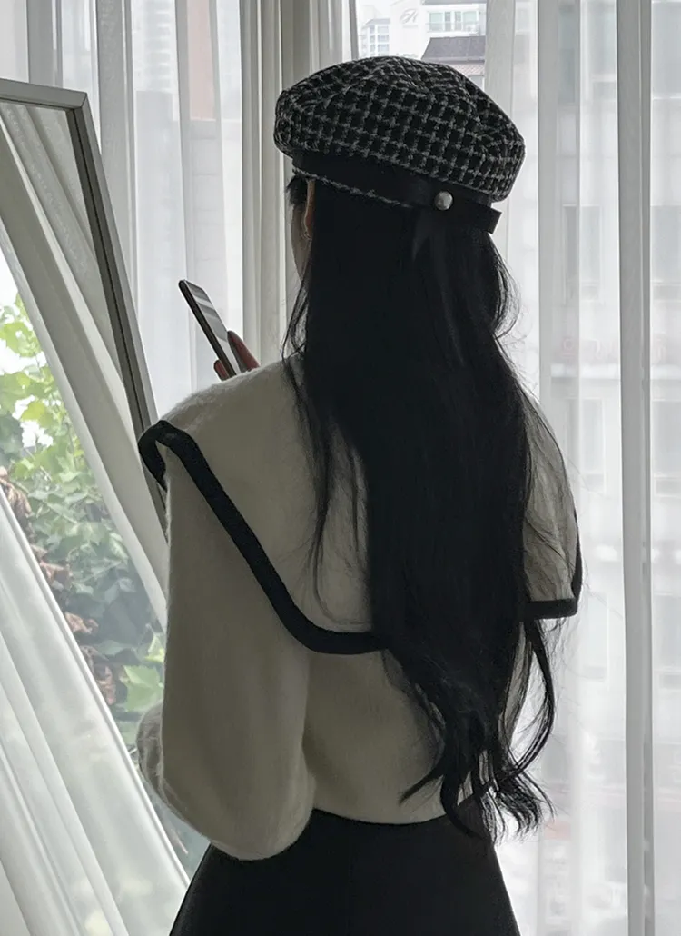 リボンブローチ付ツイードベレー帽 | dangosister | 詳細画像2