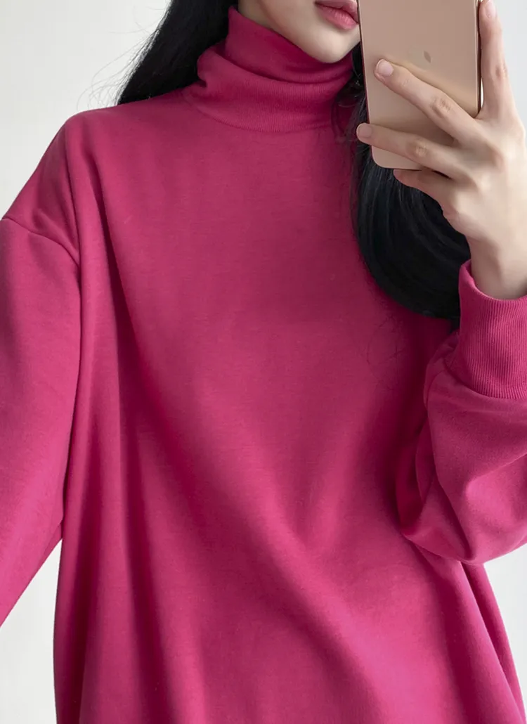裏起毛ハイネックロング長袖Tシャツ | dangosister | 詳細画像4