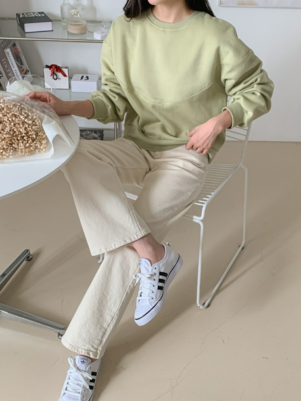 裏起毛バックボタンスウェット | 詳細画像9