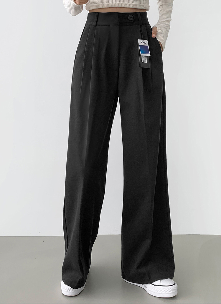 3TYPE裏起毛ピンタックロングワイドスラックスパンツ | レディース