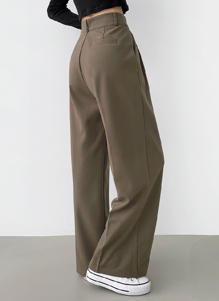 3TYPE裏起毛ピンタックロングワイドスラックスパンツ | レディース