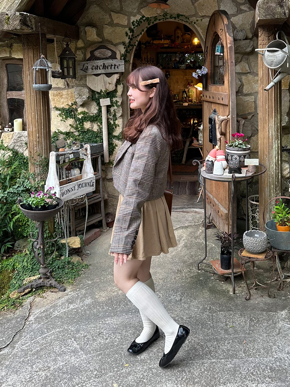 チェック柄ショートジャケット | レディースファッション通販 - DHOLIC