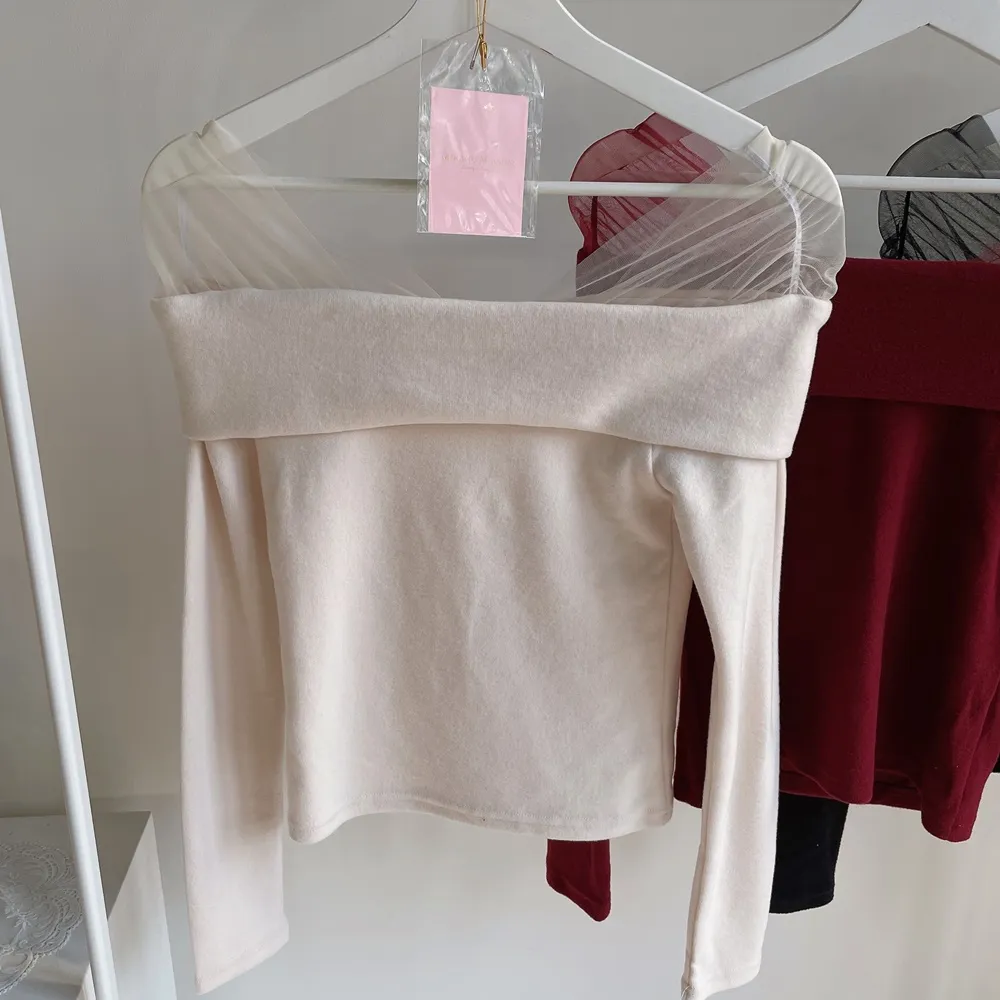 シースルーオフショルTシャツ | mirangmirang | 詳細画像28