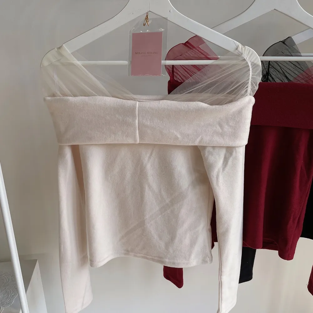 シースルーオフショルTシャツ | mirangmirang | 詳細画像29
