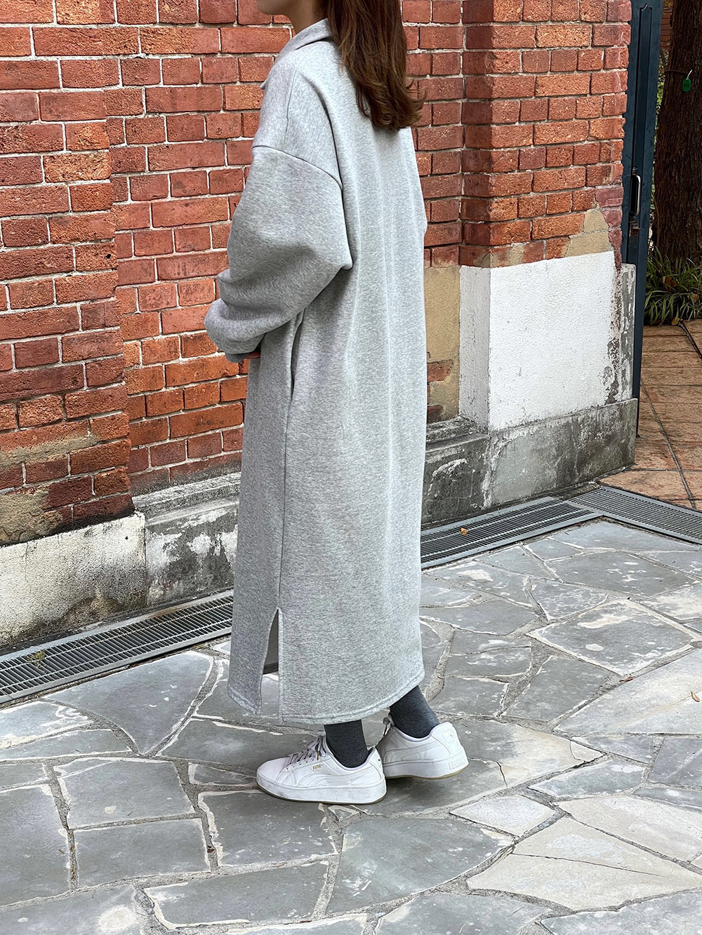 裏起毛襟スリットスウェットワンピース | 詳細画像5