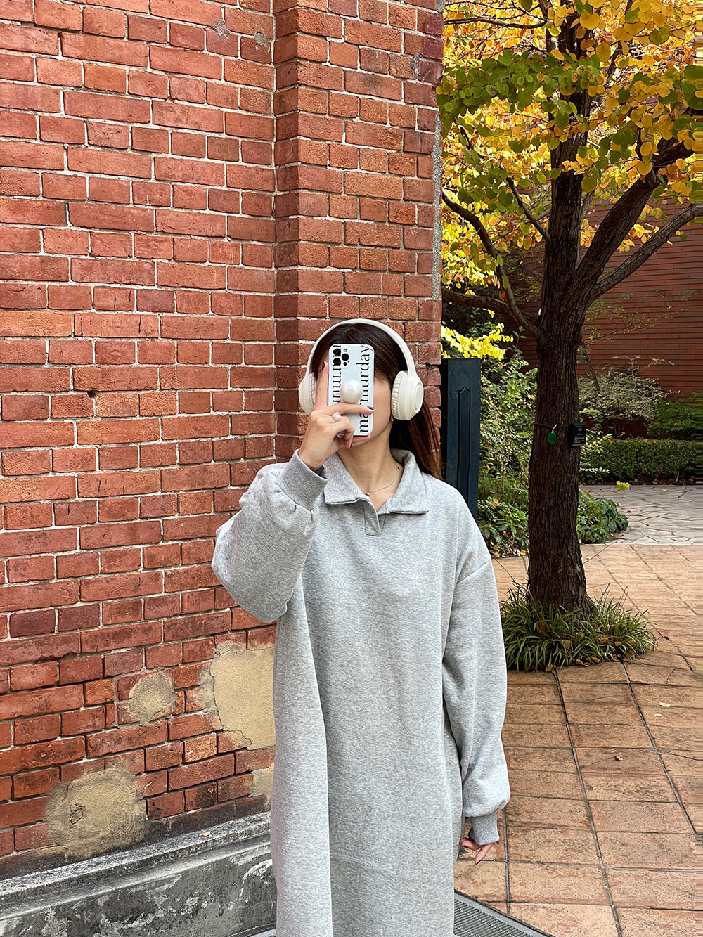 裏起毛襟スリットスウェットワンピース | 詳細画像12