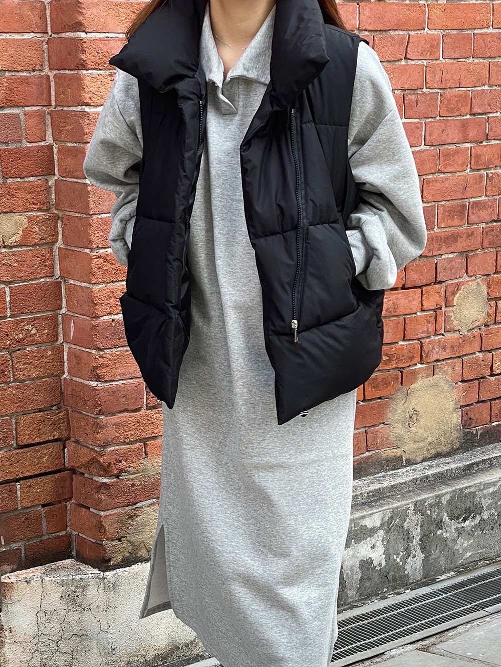 裏起毛襟スリットスウェットワンピース | 詳細画像13