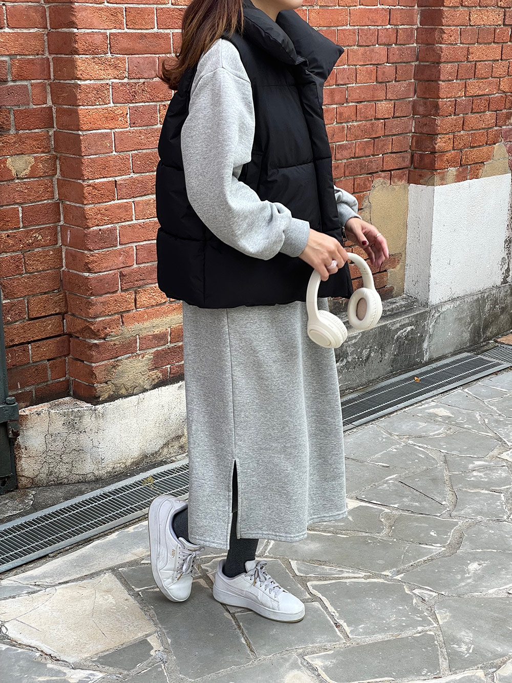 裏起毛襟スリットスウェットワンピース | 詳細画像15