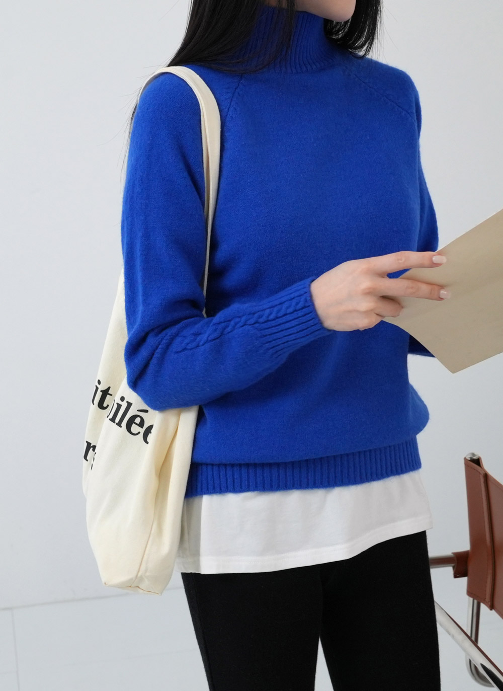 ハイネックケーブルラインニット | DHOLIC | 詳細画像8