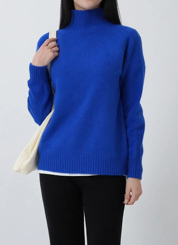 ハイネックケーブルラインニット | DHOLIC | 詳細画像1