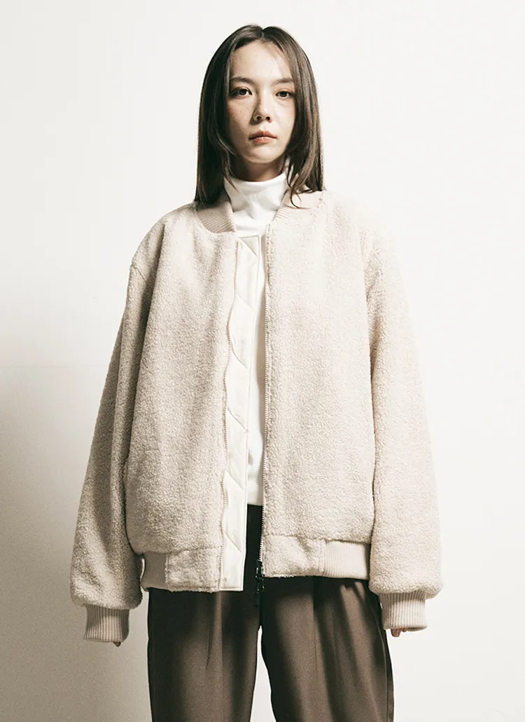 リバーシブルボアキルティングジャンパー(BEIGE) | 詳細画像1