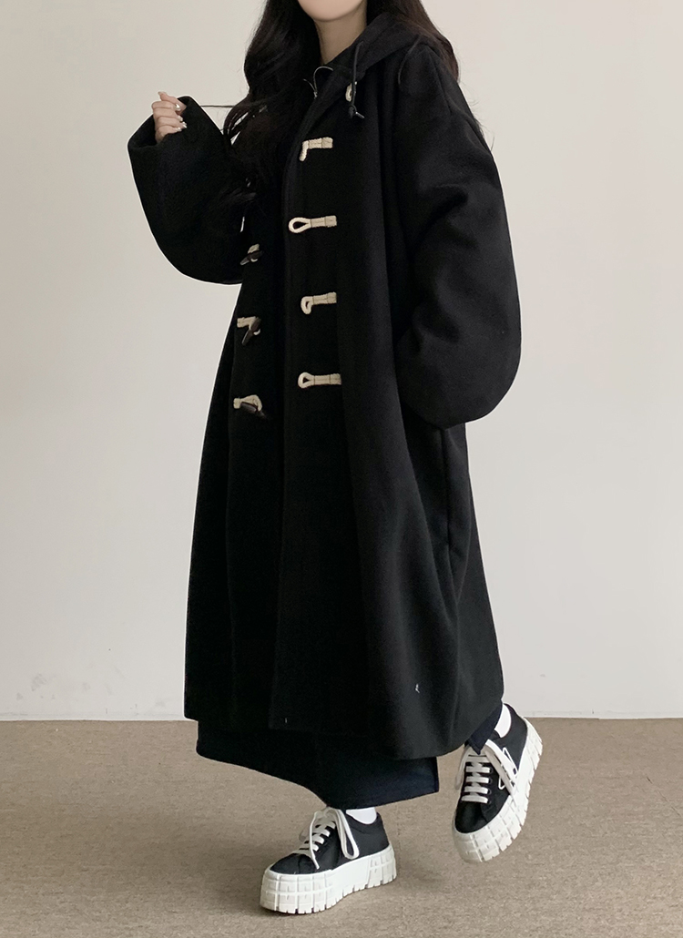 フードトグルボタンロングコート | レディースファッション通販 - DHOLIC