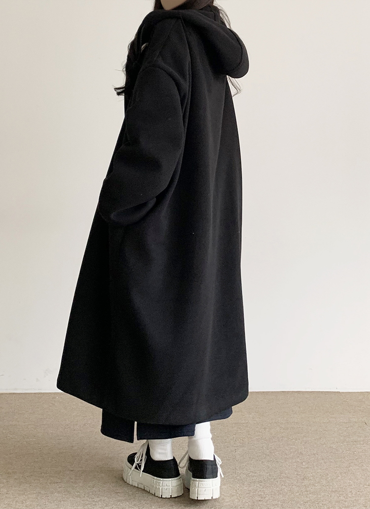 フードトグルボタンロングコート | レディースファッション通販 - DHOLIC